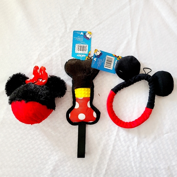 ๐50% OFF - NWTโผ๏ธ Set of 3 Different Minnie Mouse Dog Toys - Picture 11 of 13
